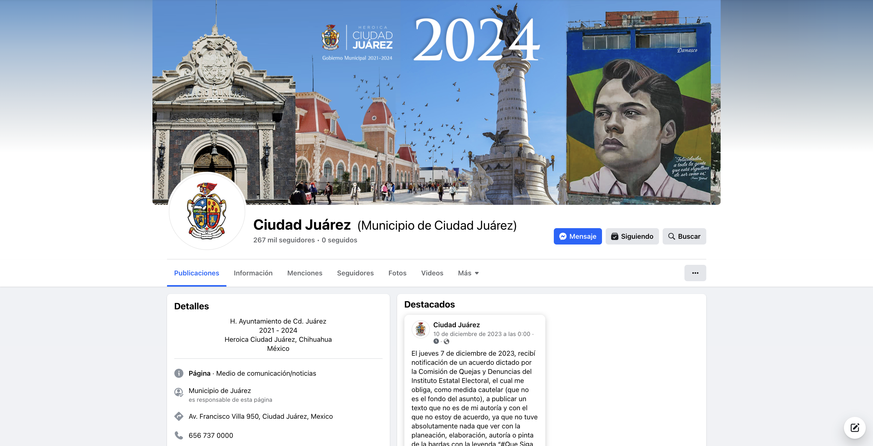Municipio recupera cuentas de Facebook tras hackeo; no afectó a página oficial ni pagos en línea